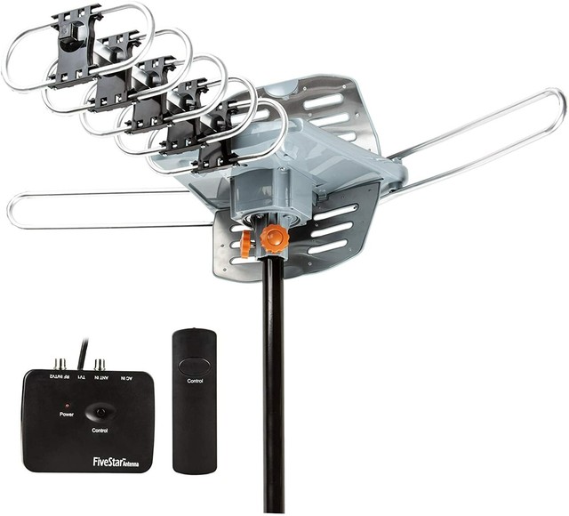 Amazon Basics AntennaCoax CableAmplifier (EXC) Flat Indoor Window OTA