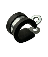 Rubber Lined P Clips Cable Mounting Hose Pipe Clamp Stainless Steel & W1
