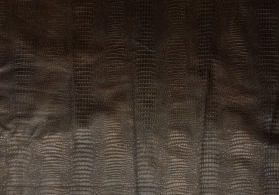 EMBOSSED ALLIGATOR LEATHER HIDE CHOCOLATE BROWN REPTILE SKIN COWHIDES 20 SQ FEET