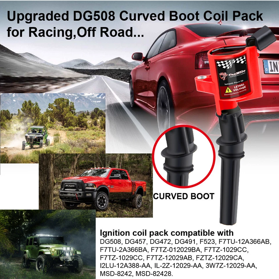 Juego de 10 bobinas de encendido para Ford F150 F250 F350 4,6 L 5,4 L V8 y 6,8 L V10 DG508 Foto 3 de 4