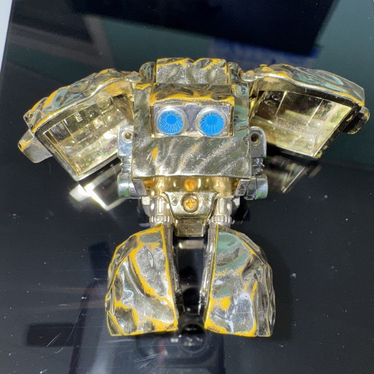 Vintage Transformer Rocklords Go Bots Bandai Japan 1985 Gold Vintage Transformer Rocklords Go Bots Bandai Japan 1985 Gold