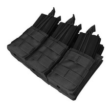 MOLLE TACTICAL Triple Stacker .223 or 5.56mm Magazine MAG Pouch Ammo Carrier-BLK