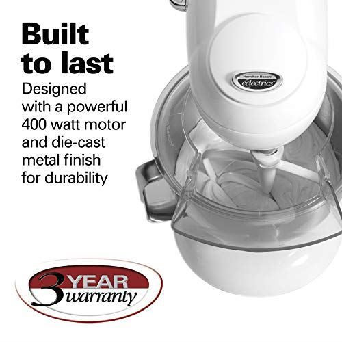 Hamilton Beach All-Metal 12-Speed Electric Stand Mixer, Tilt-Head, 4.5 Quarts, P - Picture 6 of 8