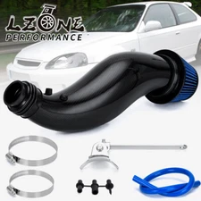 Carbon Fiber Cold Air Intake Pipe Kit Air Filter For 1992-2000 Honda Civic EG EK