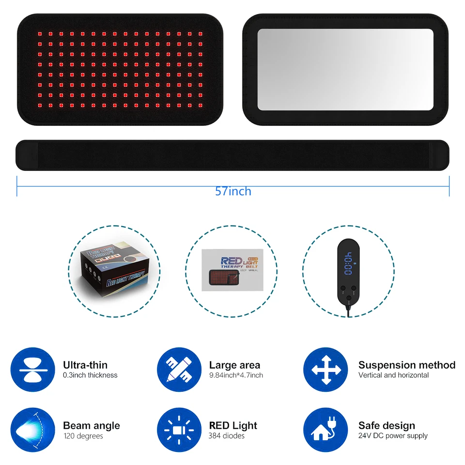 Red light therapy Massager Infrared Therapy Belt Body Muscle Relaxing blanket - Image 4 of 4