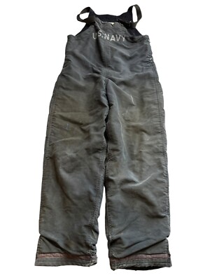 Vintage WW2 US Navy Deck Overalls Bib Pants Men's Small WII