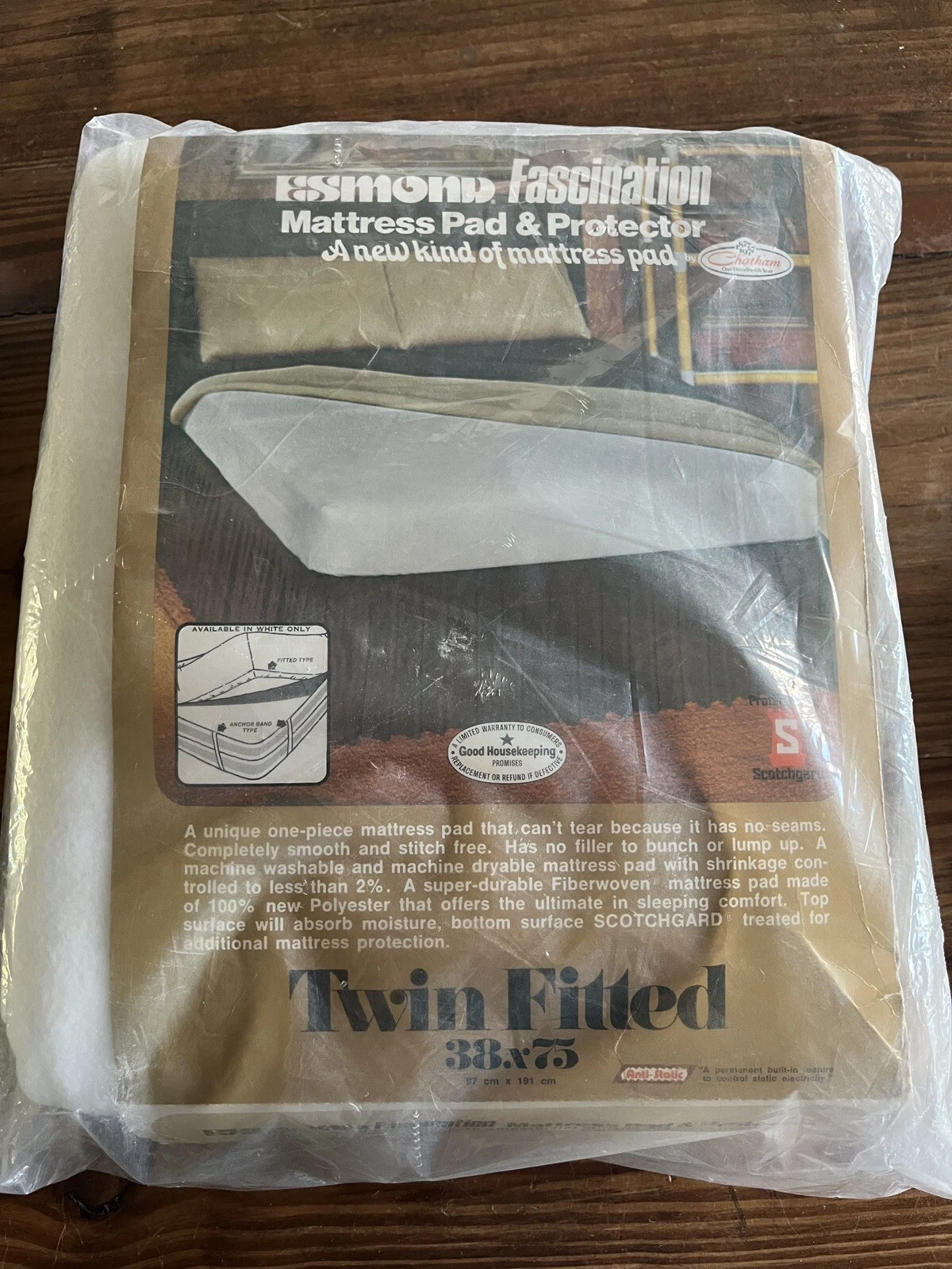 Twin Mattress protector Esmond Chatham Vintage NOS