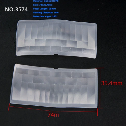 Lente Fresnel de inducción infrarroja cuerpo humano distancia de detección lejana 50 piezas PIR HDPE - Imagen 14 de 47