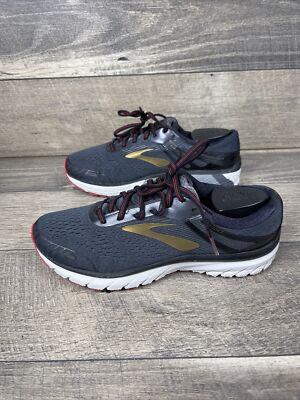 Brooks Mens Adrenaline GTS 18 1102711D068 Black Running Shoes Sneakers Size 