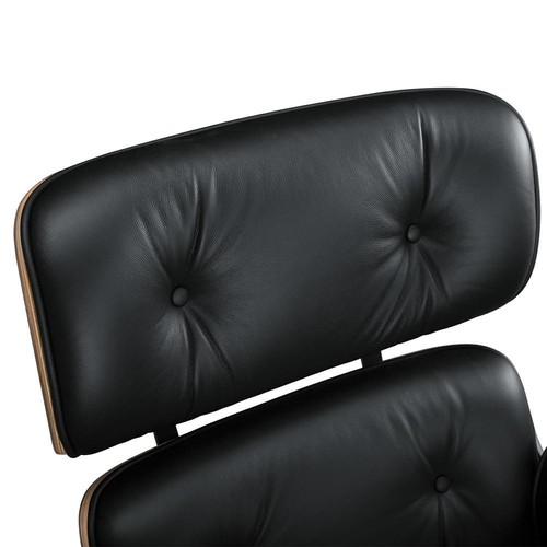 Premium EAMS Lounge Chair and Ottoman Genuine Leather Armchair with Footstool - Picture 24 of 56