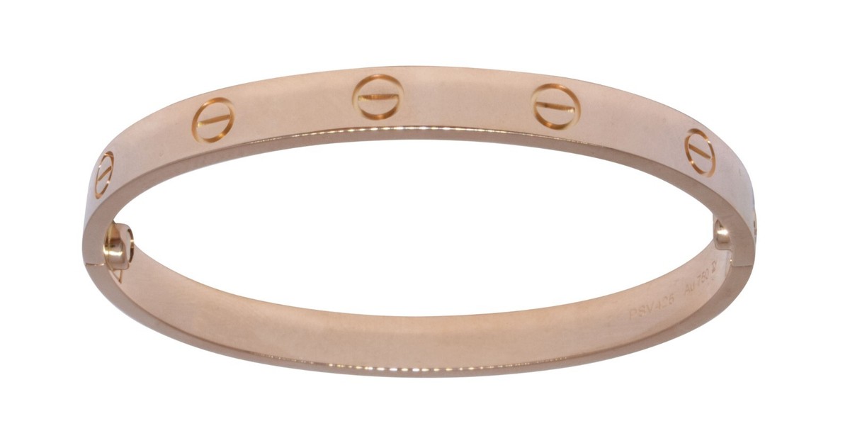 Cartier Love Bracelet 18k Rose Gold Size 17 Box/Papers 2022