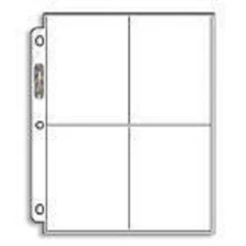 10 - 4 POCKET COLLECTOR PAGES ARCHIVAL SAFE BRAND NEW FREE SHIPPING