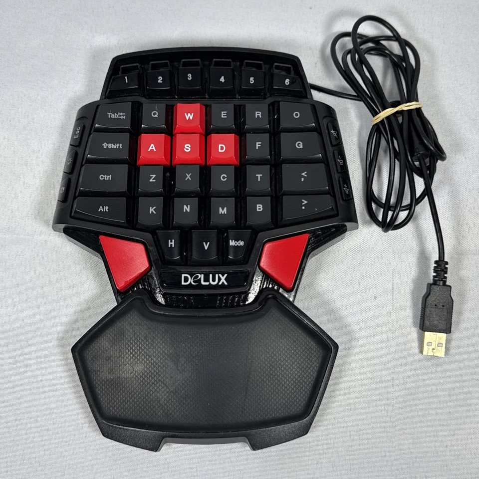Delux T9 46 Key One Handed Ergonomic Professional Gaming Keyboard Keypad Tested - Image 2 of 4