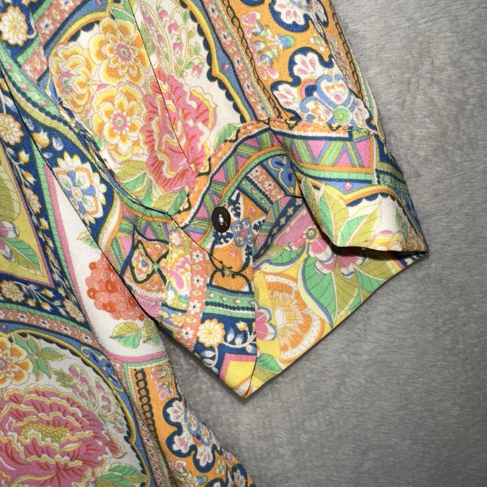 Rose & Olive Colorful Patchwork Button Tunic Frui… - image 6