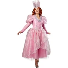 Wizard of Oz Glinda Adult Premium Costume with Crown Pink Size Medium