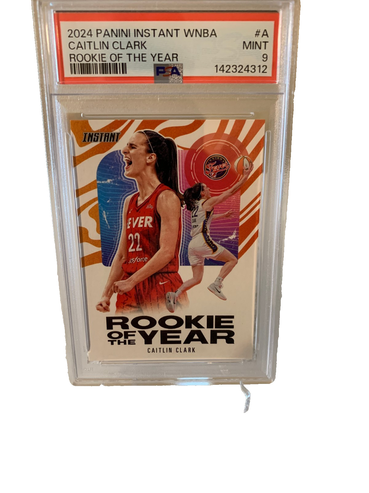 2024 Panini Caitlin Clark PSA 9 MINT RC Rookie of the Year WNBA view 1