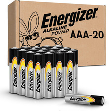 Alkaline Power AAA Batteries, 20 Count, Long-Lasting Triple a Batteries, Suitabl