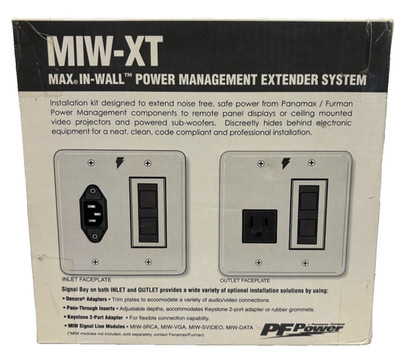 Panamax MIW-XT, Max-In-Wall Power Management Extender System -New Factory Sealed