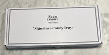 See’s Candies “Signature Candy Tray” White 14.5x6” NIB