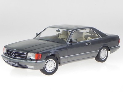 Mercedes C126 560 SEC 1986 anthracite metallic diecast model car 180331 KK 1:18