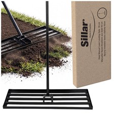 Rastrello per prato 90 x 30 cm Sillar livellatore per superfici sabbia rastre...