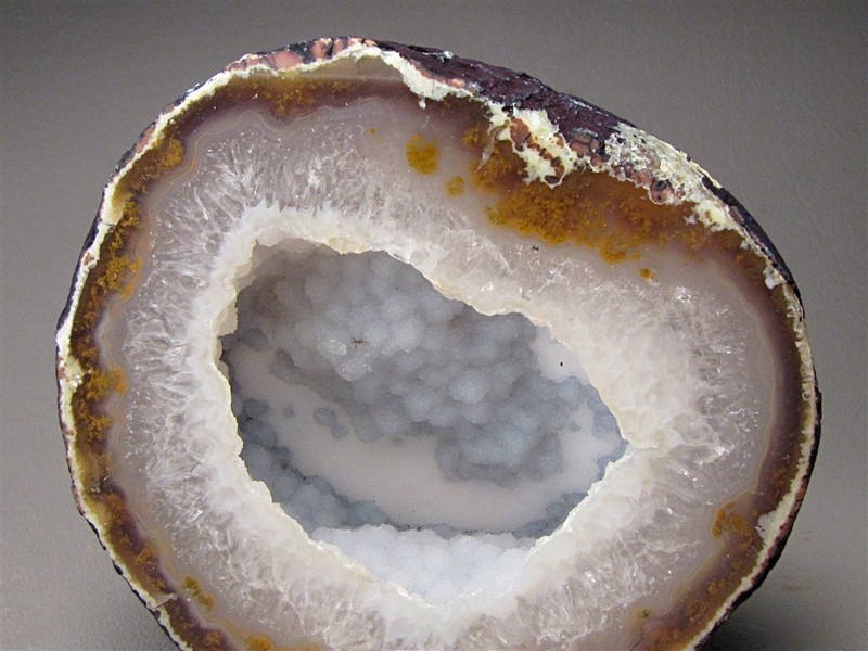 12 oz. Polished Agate Geode Half, Rio Grande do Sul Brazil