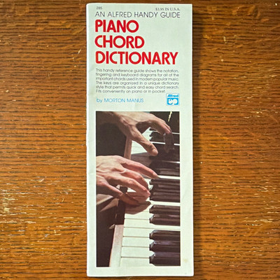 Alfred Handy Guide Piano Chord Dictionary Morton Manus 1977 Alfred Pub