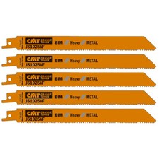 CMT JS1025VF-5 10-14 TPI 8-inch Bimetal Reciprocating Saw Blades for DCS387