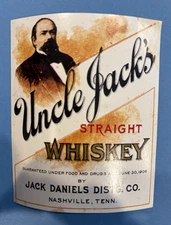 Six Vintage JACK DANIELS Reproduction Color Whiskey Labels With Signed Letter