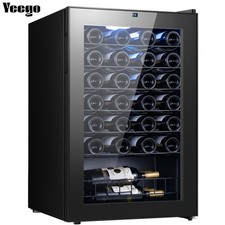 Yeego Mini Wine Cooler Fridge 12/20/28/34/46-Bottle Compressor w/ Glass Door New