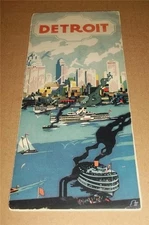 1928 ANTIQUE DETROIT MICHIGAN CONVENTION & TOURISTS BUREAU PROMOTIONAL BROCHURE