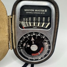 Vintage Weston Master III Model 737 Light Meter In Case