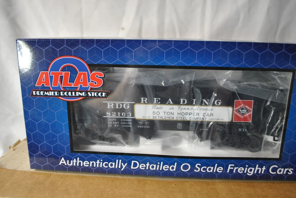 ATLAS ROLLING STOCK READING HOPPER #82163 ITEM# 30011298-1 N.I.B. - Image 2 of 3