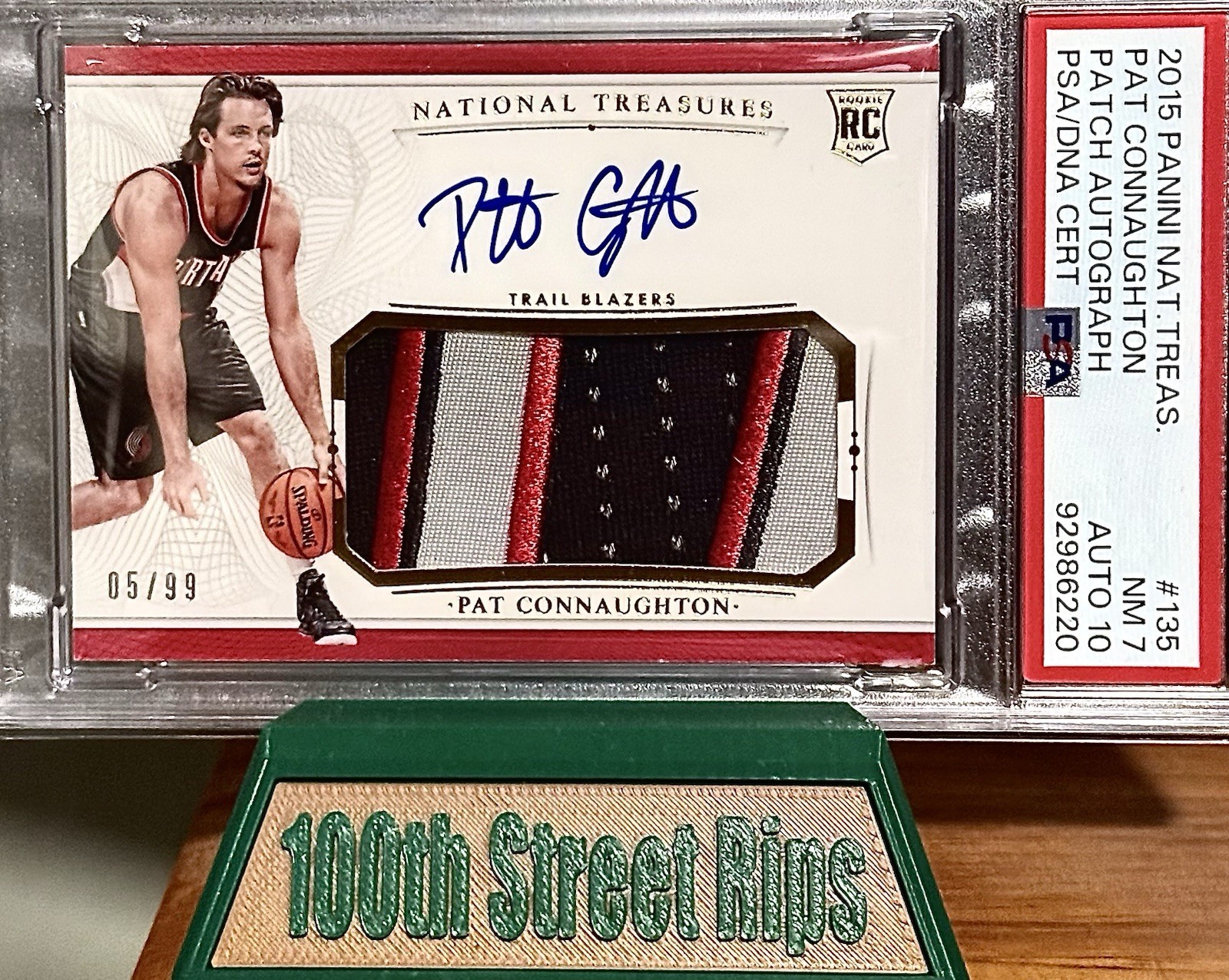 2015 Panini National Treas. Pat Connaughton Rookie Patch Auto PSA 7 AUTO 10 5/99