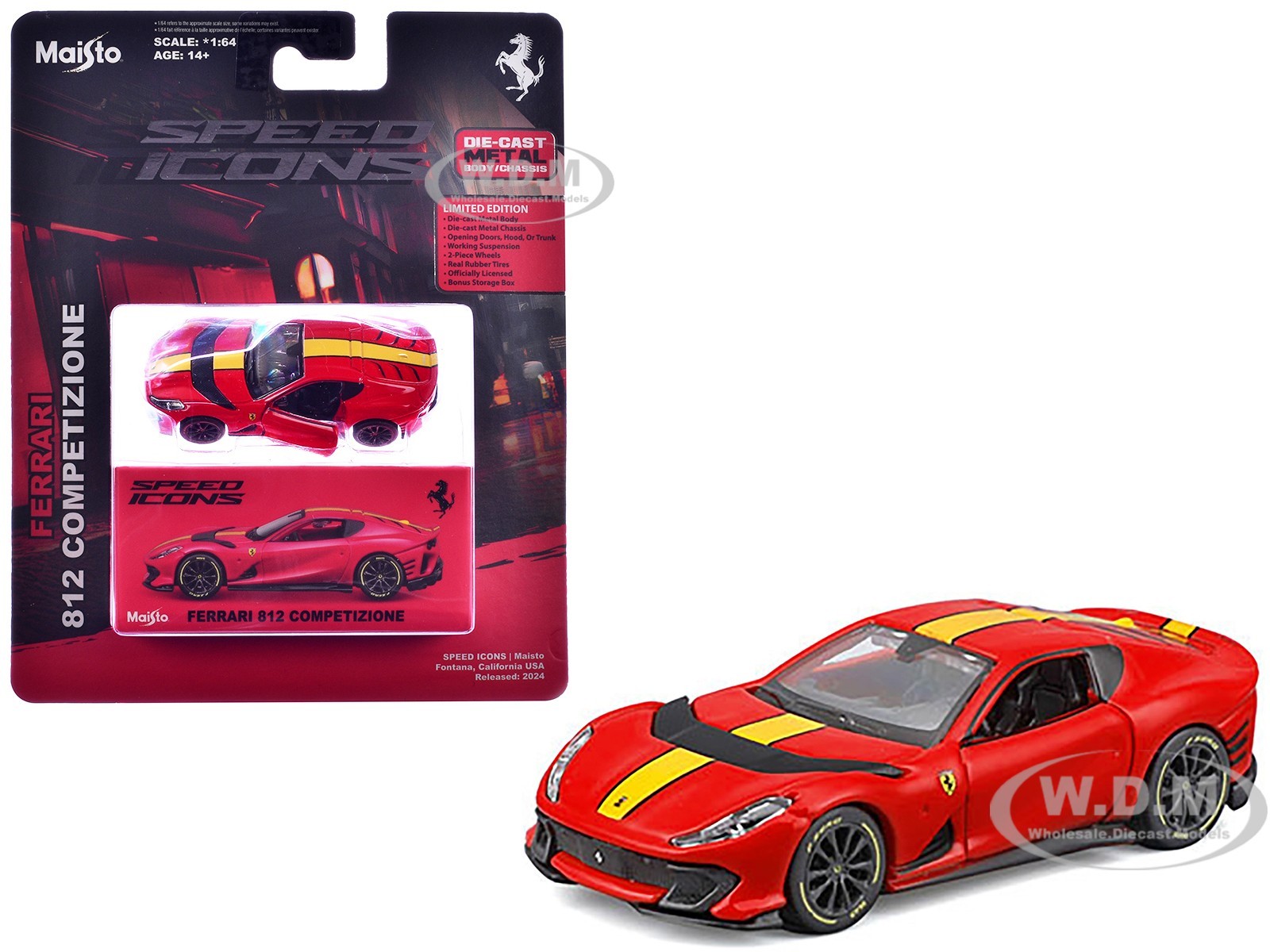 МОДЕЛЬ АВТОМОБИЛЯ FERRARI 812 COMPETIZIONE RED 164 ИЗГОТОВЛЕННАЯ НА ЗАКАЗ КОМПАНИЕЙ MAISTO 15709 2890₽