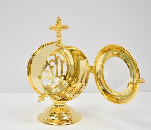 Ornate Gold Plated Luna Holder for your Monstrance Luna - Custodial (#189dg) - Picture 10 of 21
