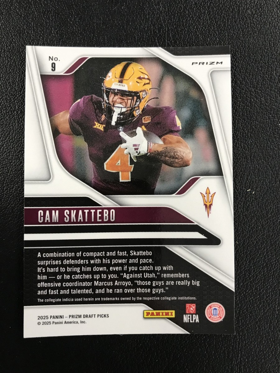 2025 Panini Prizm Draft Picks #9 Cam Skattebo Prizm Silver Arizona