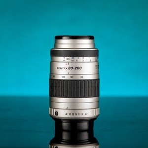 SMC Pentax-FA 80-200mm F/4.7-5.6 Silver Auto Focus Zoom with both caps - PKAF