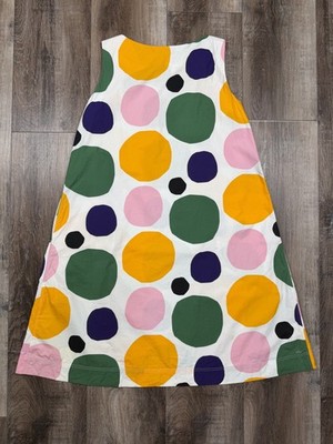 knee length dresses for ladies Marimekko Liplatus Unikko Dress, Orange & Beige main image 0