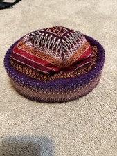 African Multi-Color Woven Kufi Hat Traditional Patterned Men's Headwear