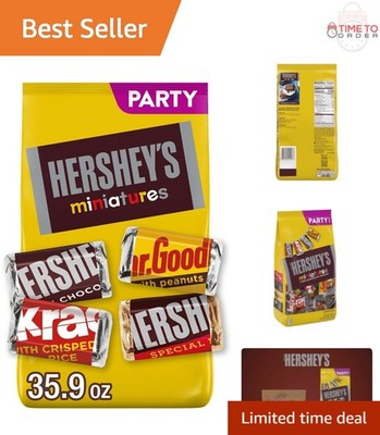 Miniature Assorted Chocolate Candy Party Pack 35.9 oz Bulk Snack Treats