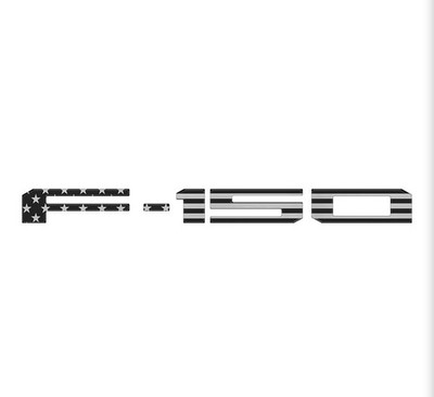 2021-2026 Ford F-150 Black Flag Tailgate Letters Easy Install