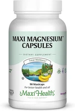 Maxi Health Magnesium Capsules Muscle & Nerve Health Mg Supplement - 90 MaxiCaps