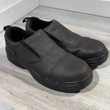 Worx Mens 9.5 WW Redwing 6558 Slip On Safety Toe Loafer Shoe Oil Slip Resistant