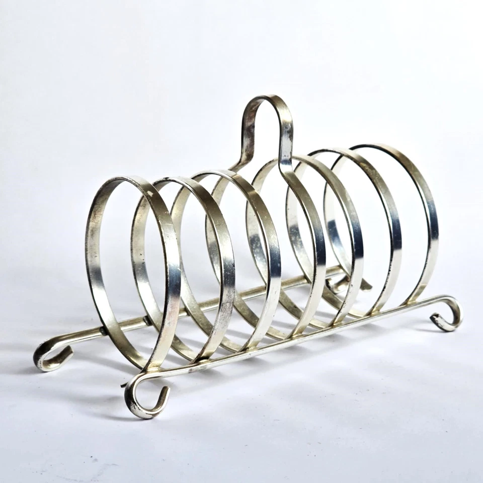 WMF Plato de Plata Estante para Tostadas Alemania Vajilla de Desayuno De Colección Foto 3 de 4