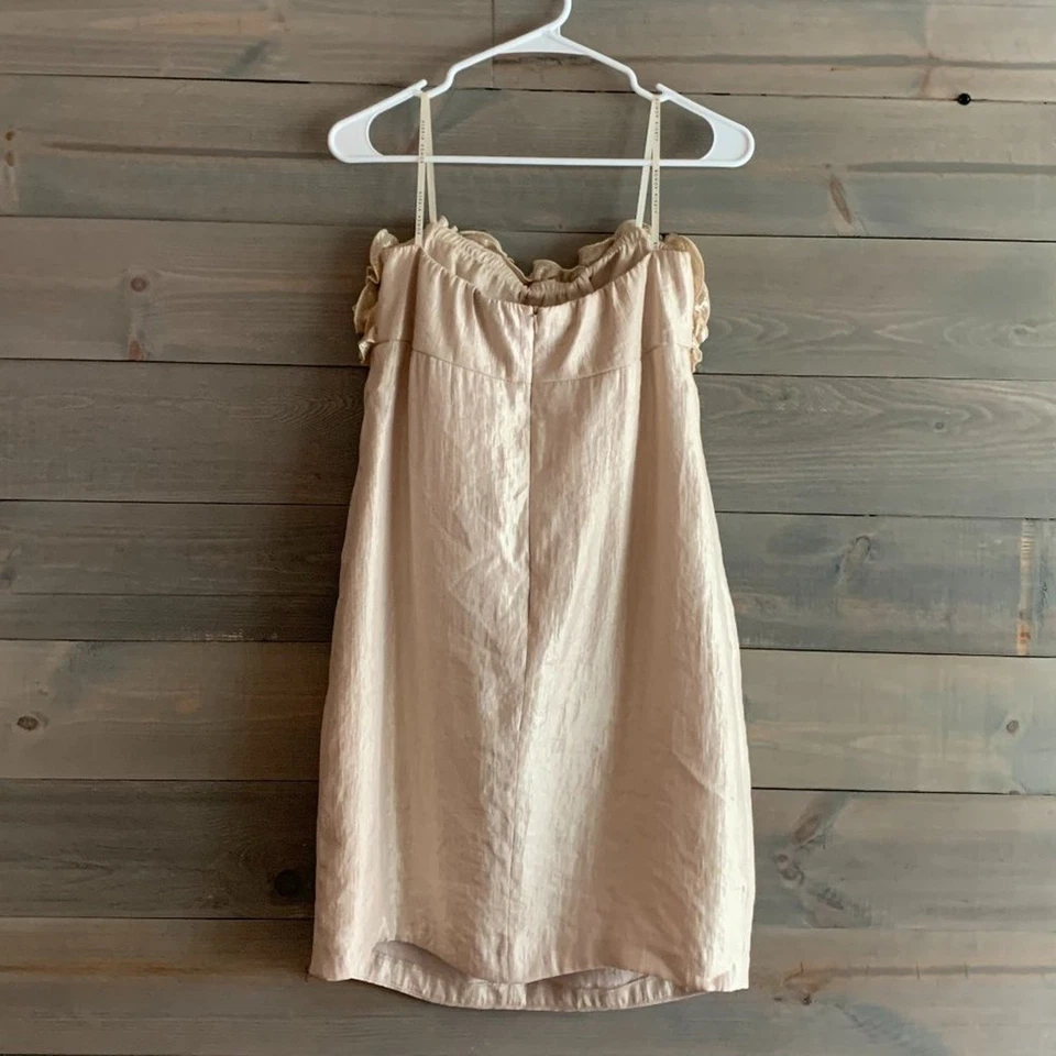 ALEXIA ADMOR | Vestido Sin Tirantes Satén Cojo Roseta Dorado Seda/Metálico Talla M Foto 4 de 4