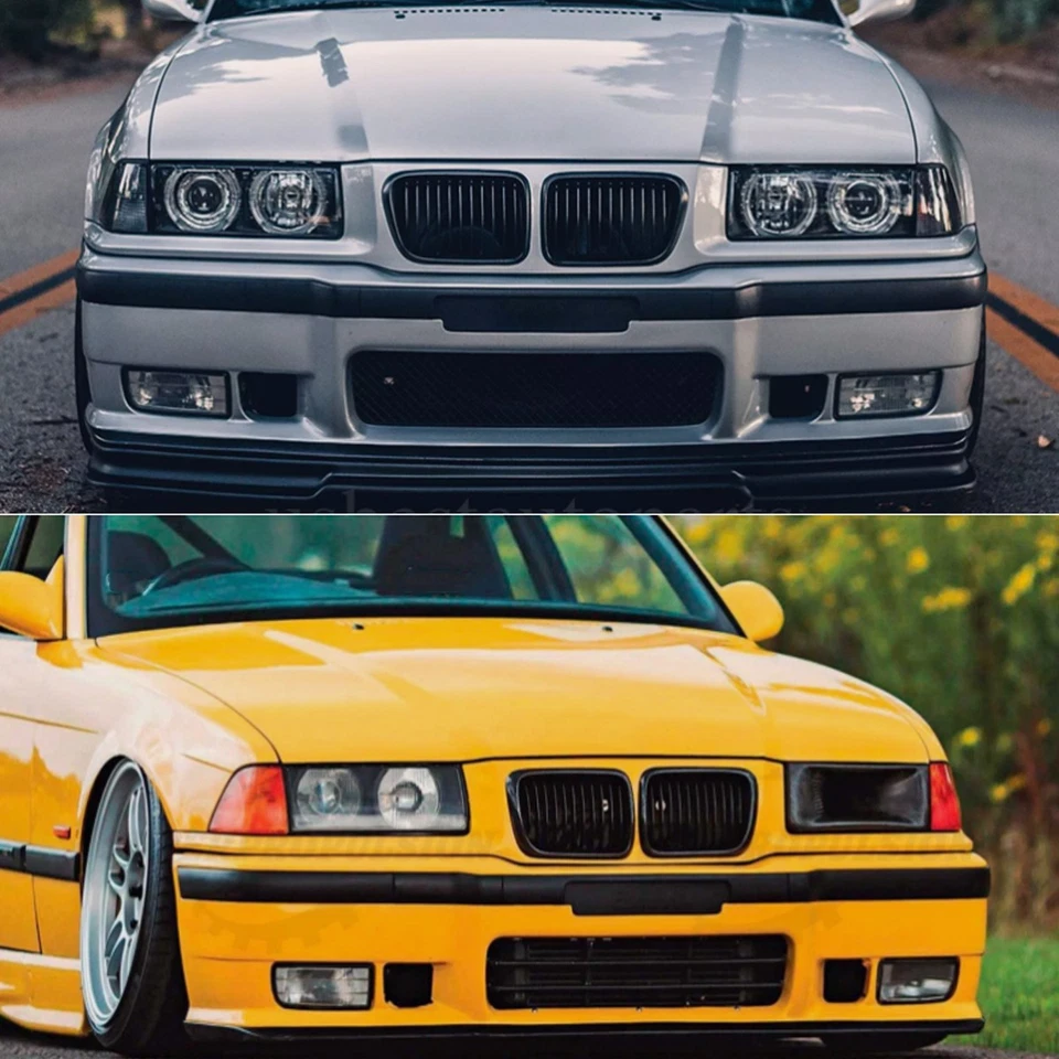 Matte Black Front Kidney Grills For BMW 3 Series E36 318i 323i 328i M3 1997-1999 Foto 2 de 4