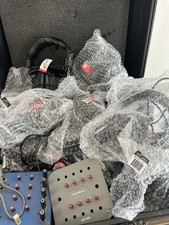 10 New Califone Headphones 3068AV With Schoolmate Junction Boxes  Hard Case