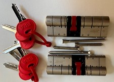 Keyed Alike Pair Euro Cylinder Barrel UPVC Door Lock 3 * Anti Snap ERA Fortress 