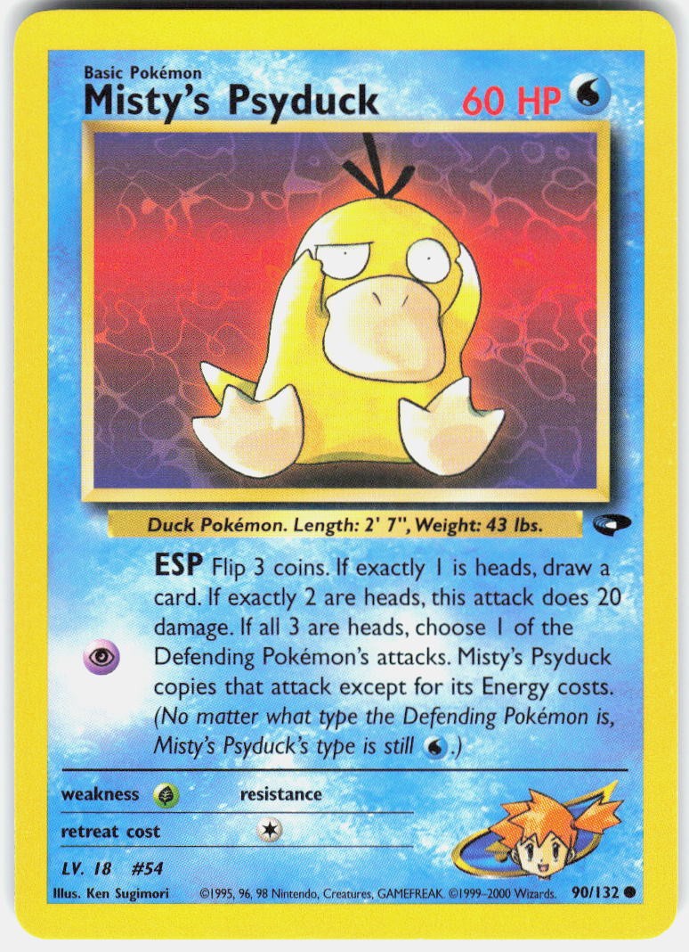 Misty's Psyduck Common Gym Challenge 090/132 LP Unlimited